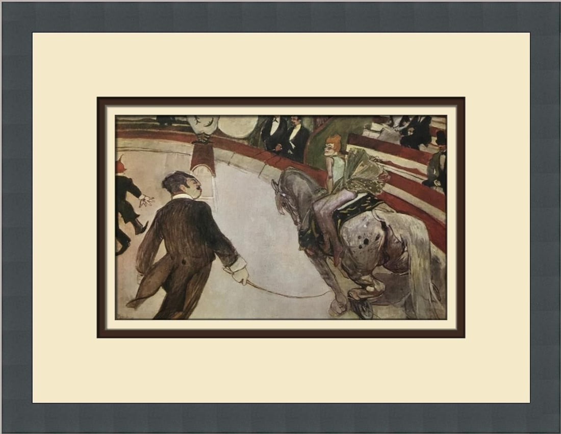 Henri de Toulouse-Lautrec The Circus Ringmaster Fernando Custom Framed Impressionist Print: Henri de Toulouse-Lautrec The Circus Ringmaster Fernando Custom Framed Impressionist Print This exquisite custom framed print titled 'The Circus Ringmaster Fernando' by Henri de Toulouse-Lautrec captu