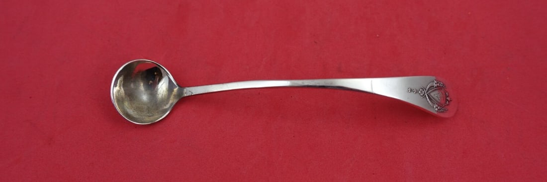 Lunt Mount Vernon Sterling Silver Mustard Ladle 5 Inch Monogrammed (1 of 2)