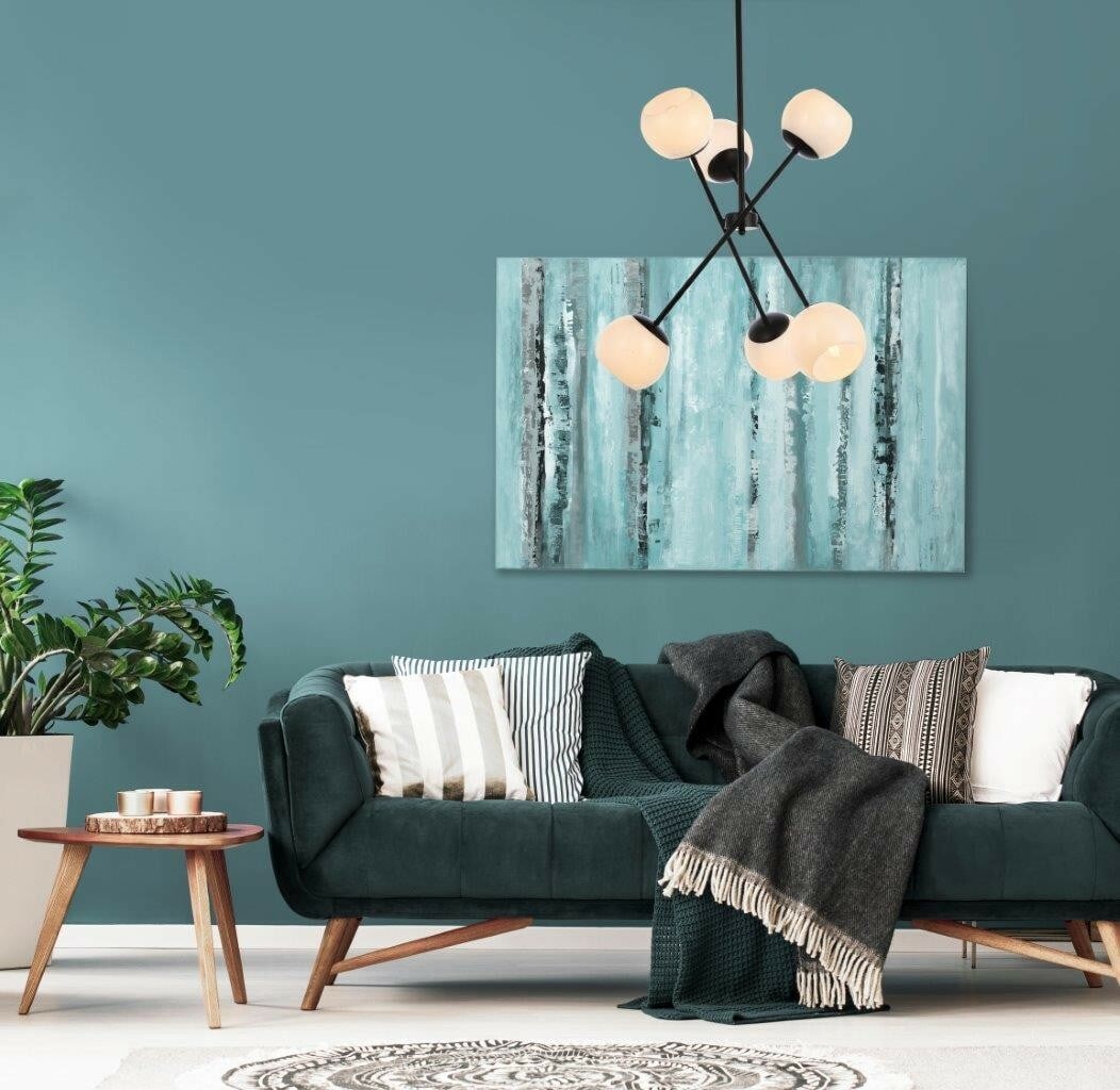 Modern Black Sputnik Chandelier with 6 Round Glass Shades: Modern Black Sputnik Chandelier with 6 Round Glass Shades Enhance your living spaces with this stunning Black Sputnik Pendant Chandelier, featuring six elegant round glass shades. Ideal for dining roo