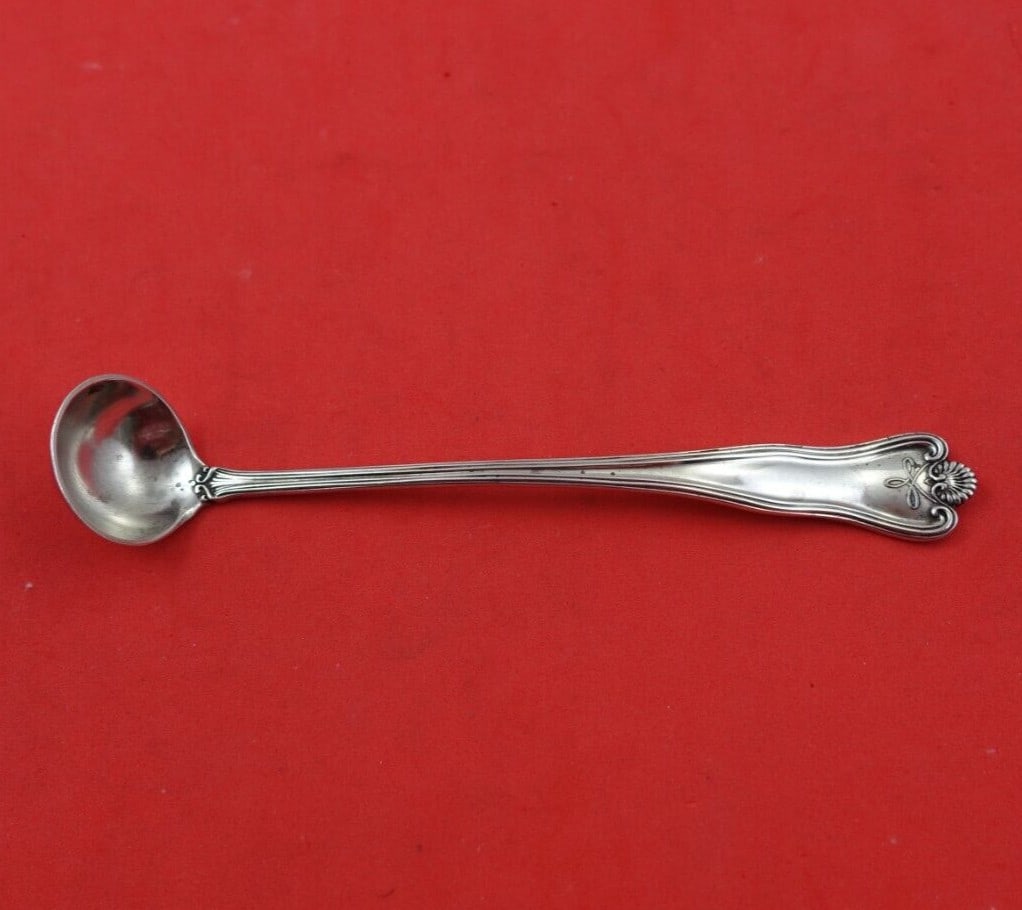 Frank Smith Priscilla Sterling Silver Mustard Ladle 5 Inch Serving: Frank Smith Priscilla Sterling Silver Mustard Ladle 5 Inch Serving This exquisite mustard ladle, crafted in the Priscilla pattern by Frank Smith, showcases the timeless elegance of sterling silver. Me