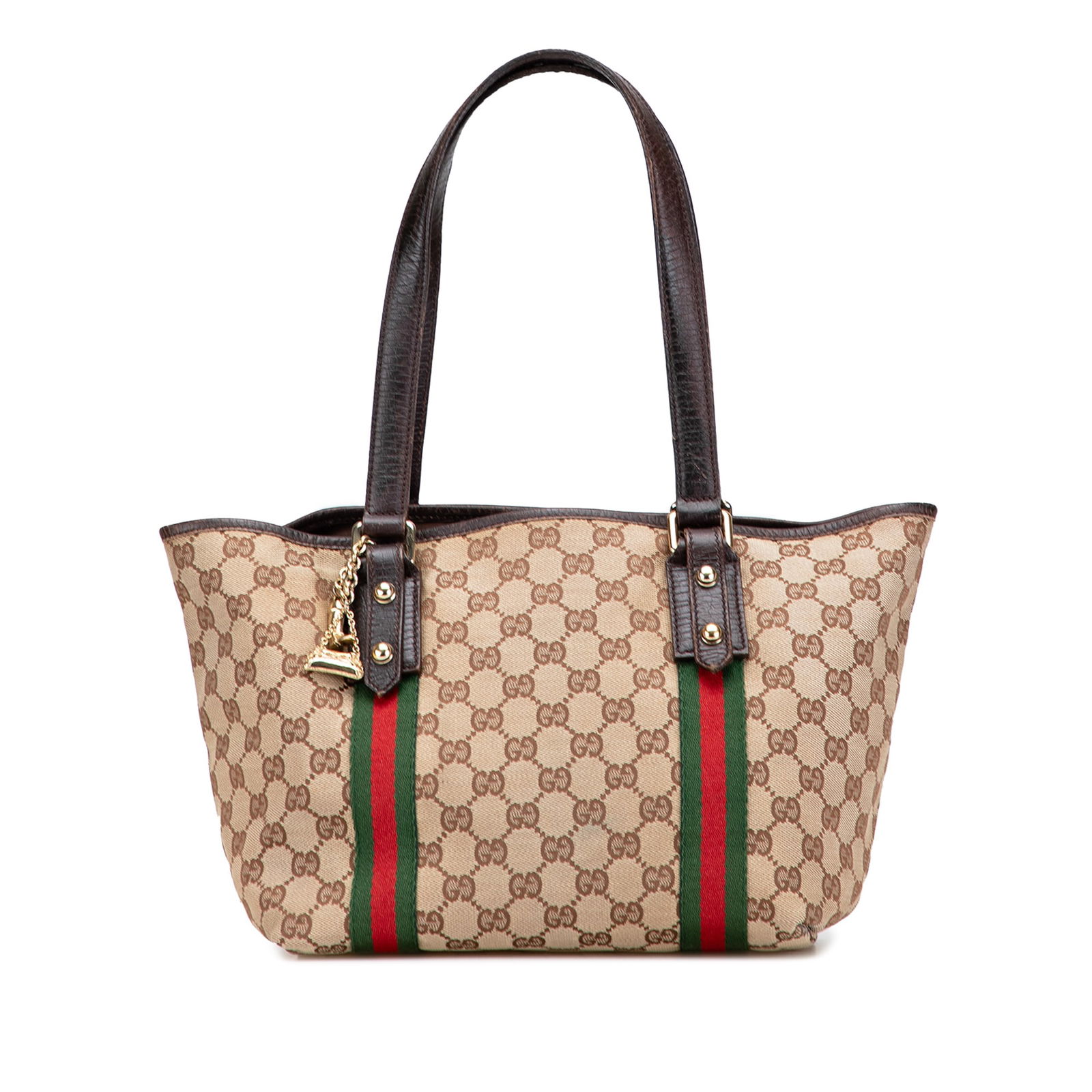 Gucci GG Canvas Jolicoeur Tote Bag Brown Fabric Italy: Gucci GG Canvas Jolicoeur Tote Bag Brown Fabric Italy The Gucci GG Canvas Jolicoeur Tote is a stylish and functional bag designed for everyday use. It features a durable canvas body complemented by fl