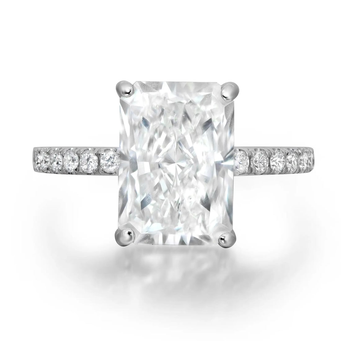 Rachel Koen 4.56Ct Lab-Grown Diamond Engagement Ring 18K White Gold (1 of 5)