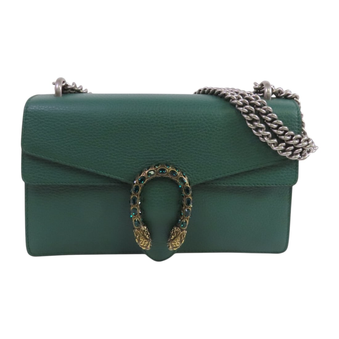 GUCCI Dionysus Green Calfskin Leather Shoulder Bag 400249 GHW (1 of 18)