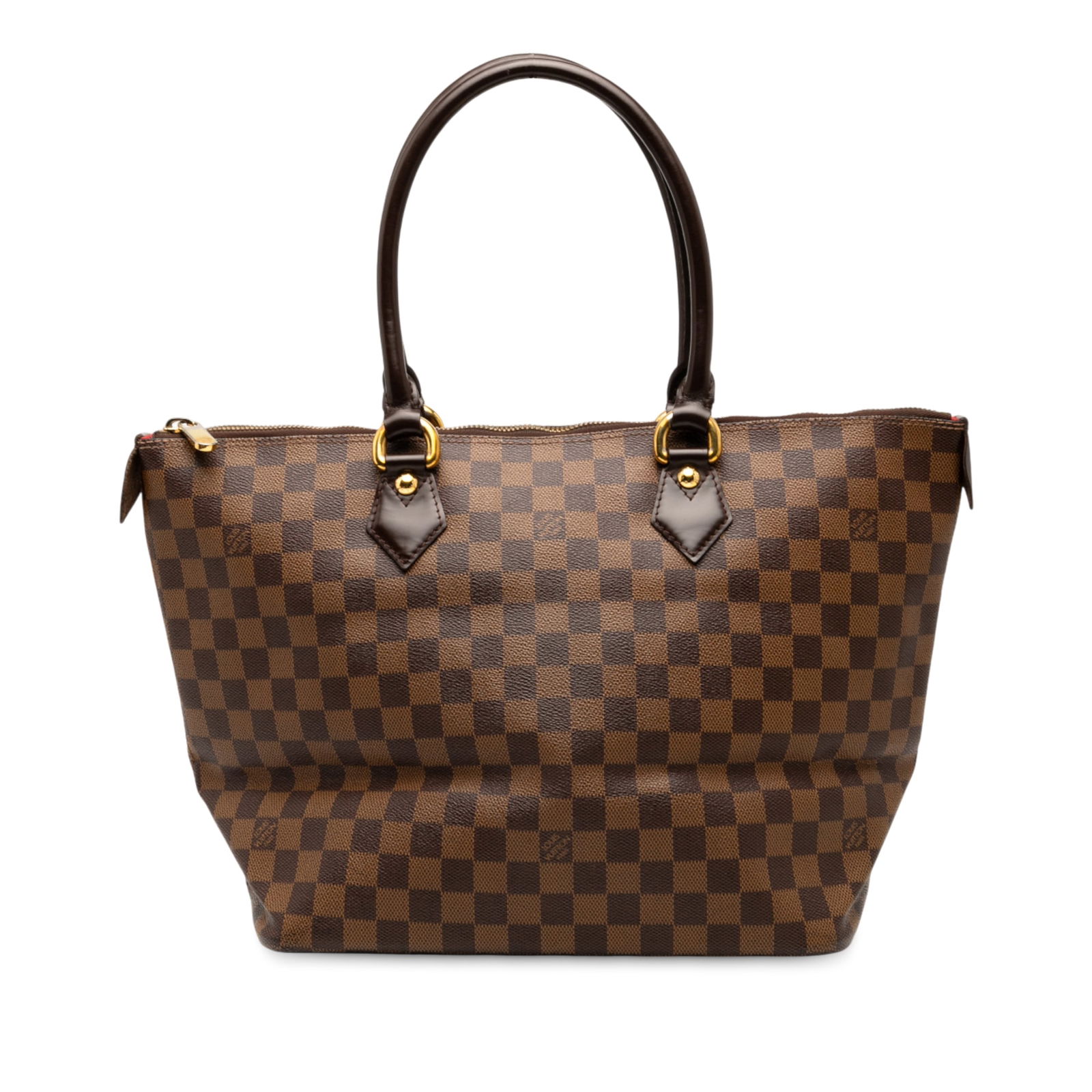 Louis Vuitton Damier Ebene Saleya MM Brown Fabric Handbag: Louis Vuitton Damier Ebene Saleya MM Brown Fabric Handbag This Louis Vuitton Damier Ebene Saleya MM handbag combines sophisticated style with practicality. Crafted from durable damier ebene canvas, it