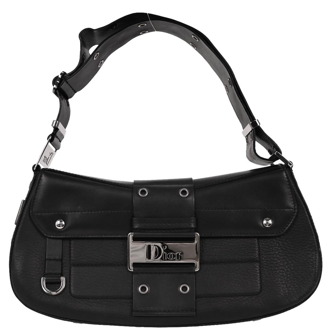 Dior Black Leather Street Chic Columbus Shoulder Bag 15-MA-1023: Dior Black Leather Street Chic Columbus Shoulder Bag 15-MA-1023 Introducing the Christian Dior Black Leather Street Chic Columbus Shoulder Bag, a stylish accessory perfect for casual occasions. This m