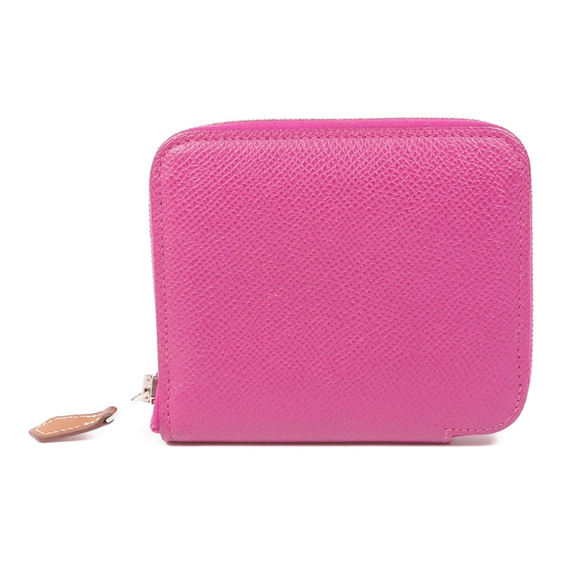 HERMES Round Wallet Epsom Leather Rose Purple Compact Design: HERMES Round Wallet Epsom Leather Rose Purple Compact Design Elevate your accessory collection with this exquisite HERMES round wallet, crafted from premium Epsom leather. Featuring a stunning rose pu