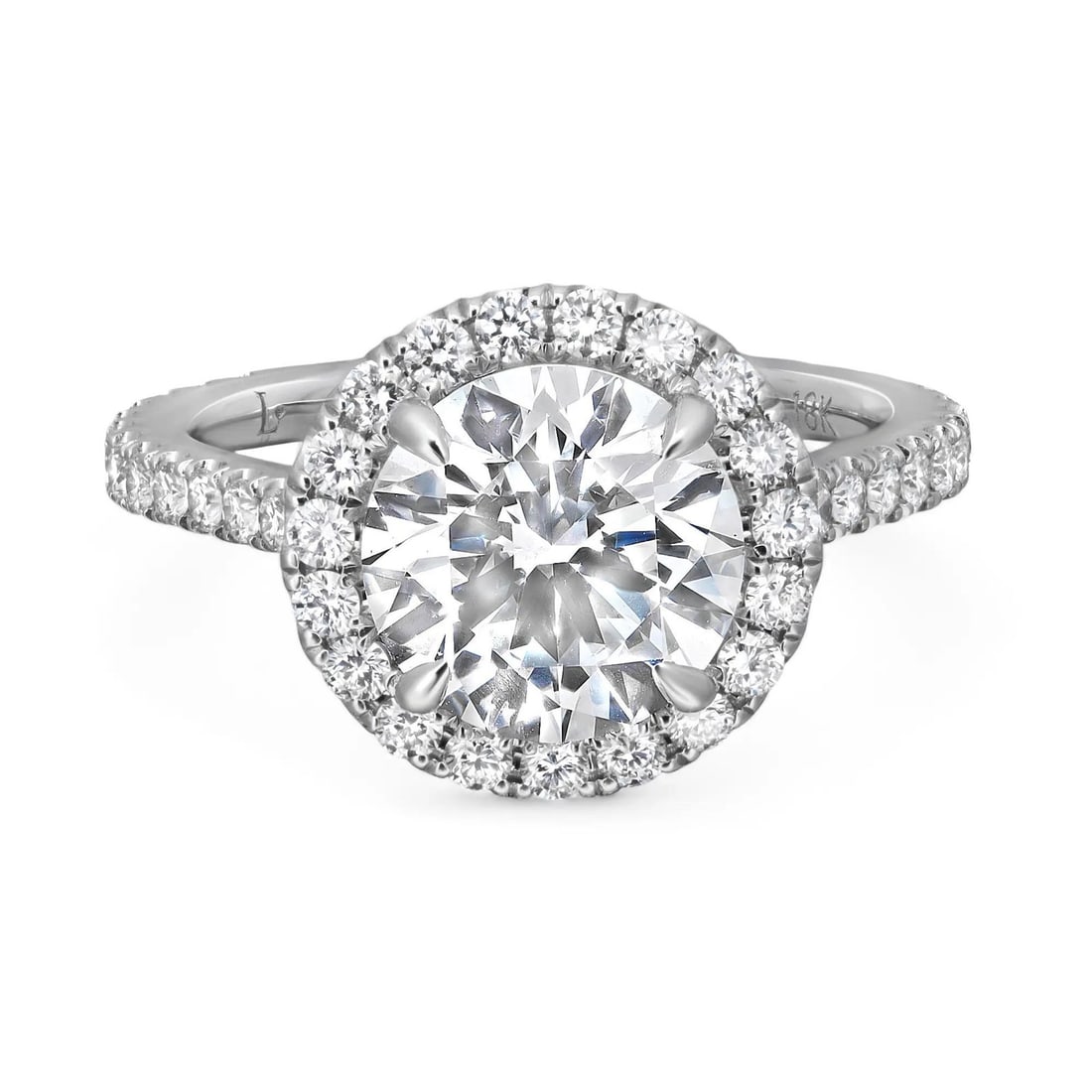 Rachel Koen 3.05Ctw Lab Grown Diamond Engagement Ring 18K White Gold (1 of 6)