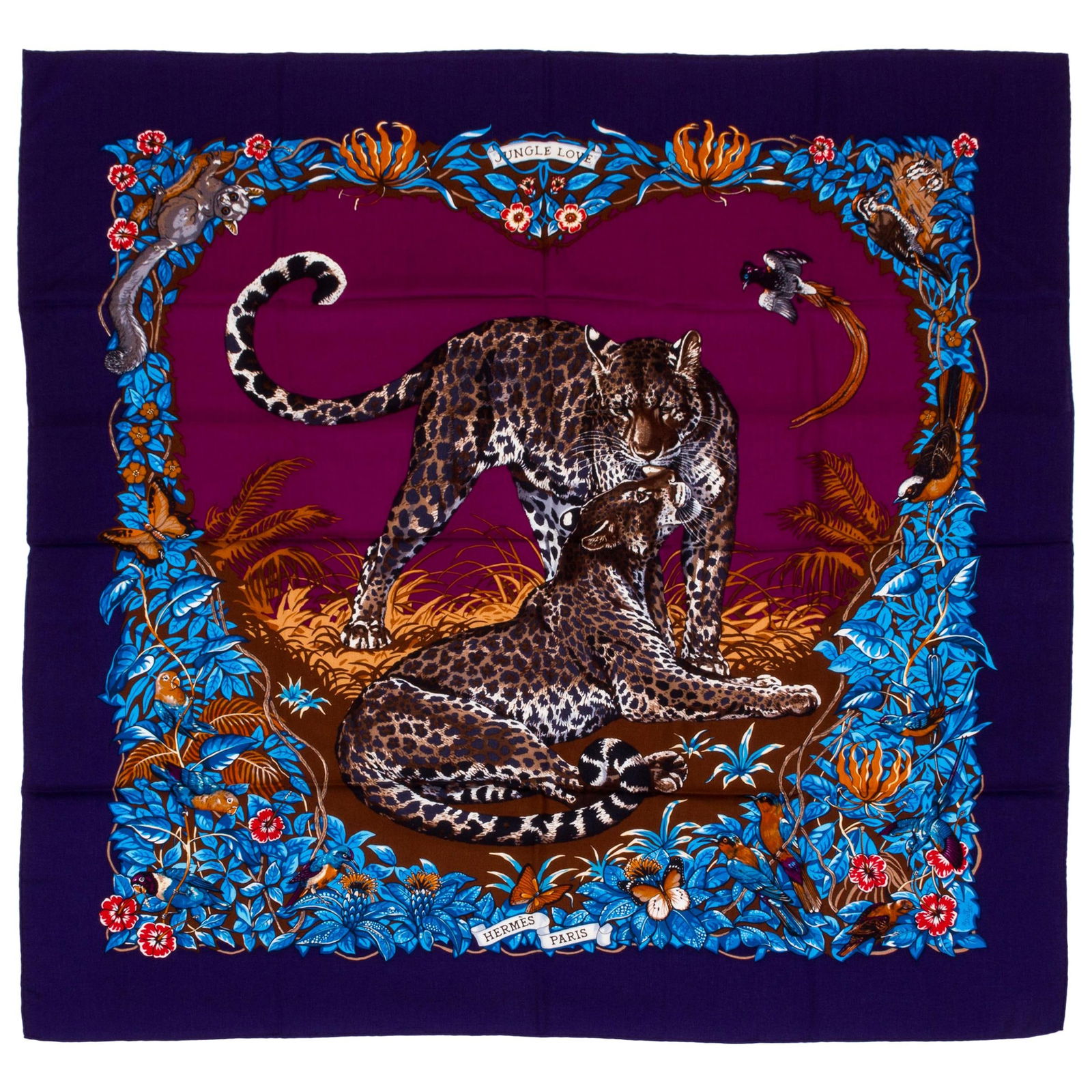 Hermes Jungle Love 55 Cashmere Shawl by Dallet New in Box: Hermes Jungle Love 55 Cashmere Shawl by Dallet New in Box Discover the elegance of the Hermes Jungle Love Cashmere Shawl, a stunning piece designed by the renowned artist Dallet. This luxurious shawl