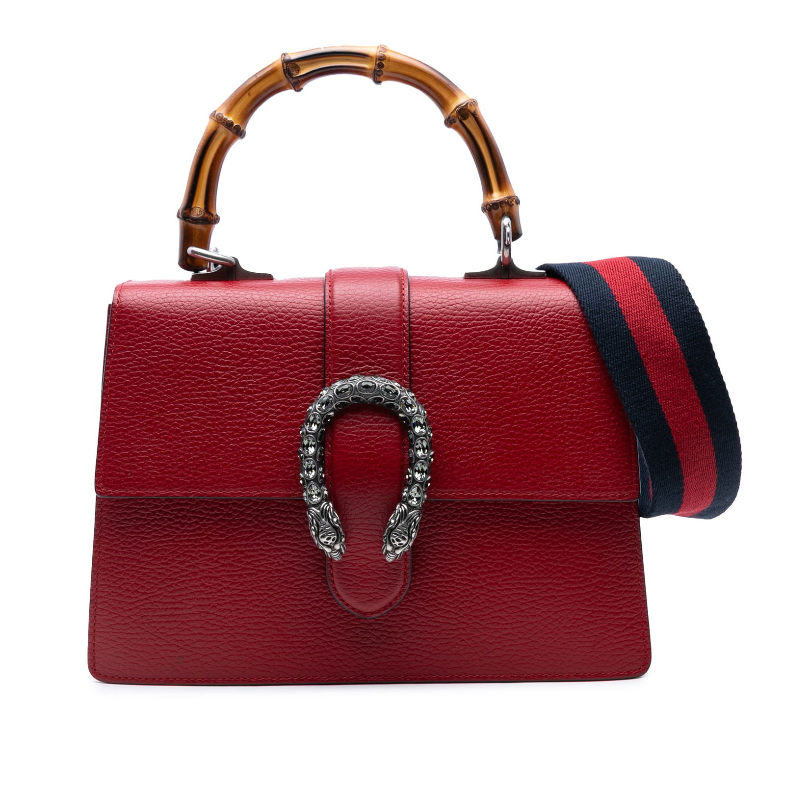 Gucci Medium Bamboo Dionysus Web Satchel Red Leather: Gucci Medium Bamboo Dionysus Web Satchel Red Leather Introducing the Gucci Medium Bamboo Dionysus Web Satchel, a stunning blend of luxury and practicality. This exquisite satchel features a durable le