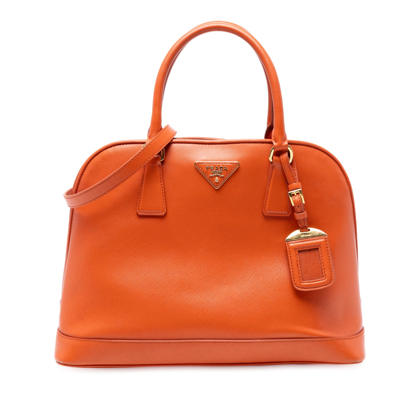 Prada Medium Saffiano Lux Open Promenade Satchel Orange: Prada Medium Saffiano Lux Open Promenade Satchel Orange The Prada Medium Saffiano Lux Open Promenade Satchel is a stylish and practical accessory crafted from high-quality saffiano leather. This satch