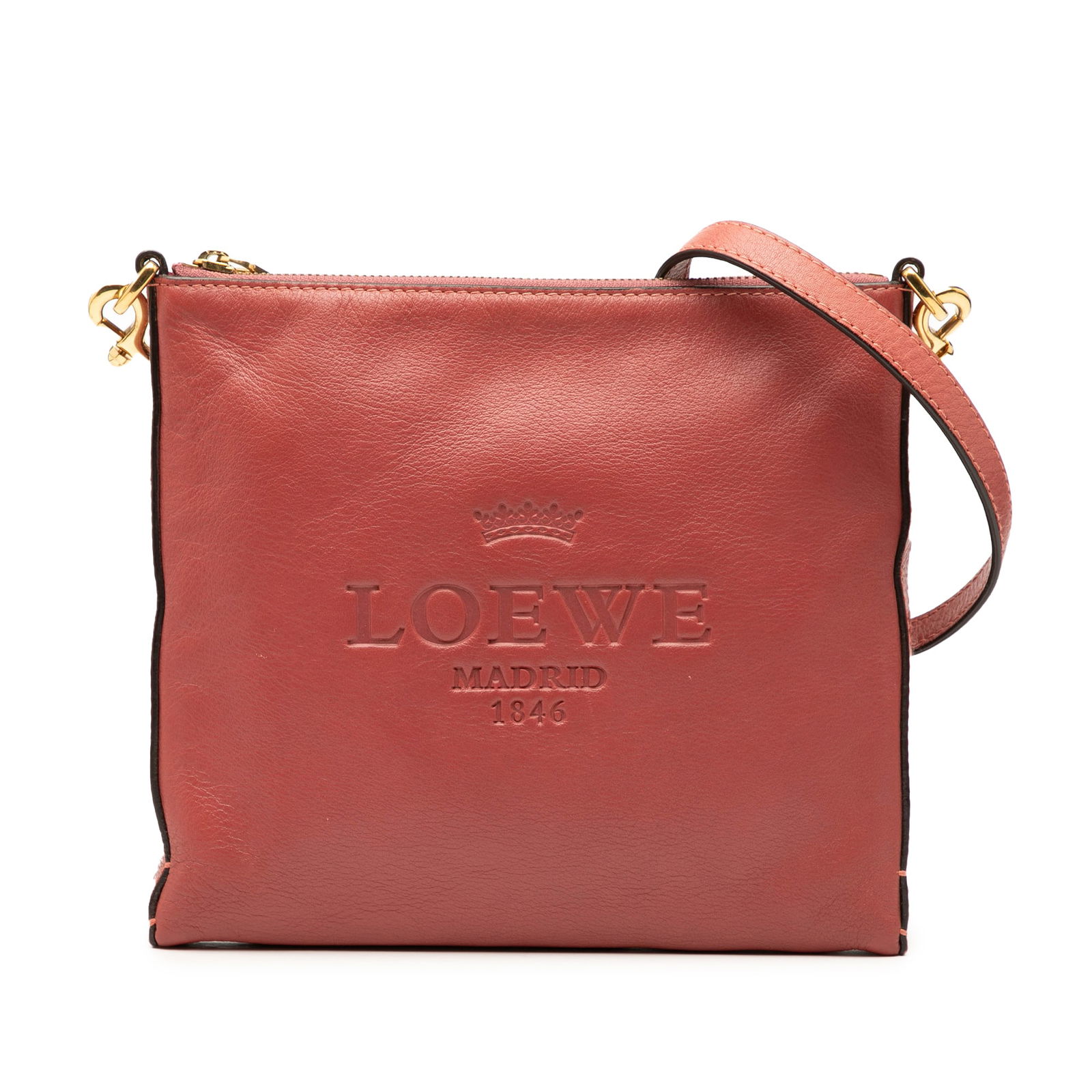 LOEWE Leather Heritage Crossbody Bag Red Spain: LOEWE Leather Heritage Crossbody Bag Red Spain Introducing the LOEWE Leather Heritage Crossbody, a stylish and practical accessory crafted from high-quality leather. This eye-catching red crossbody ba