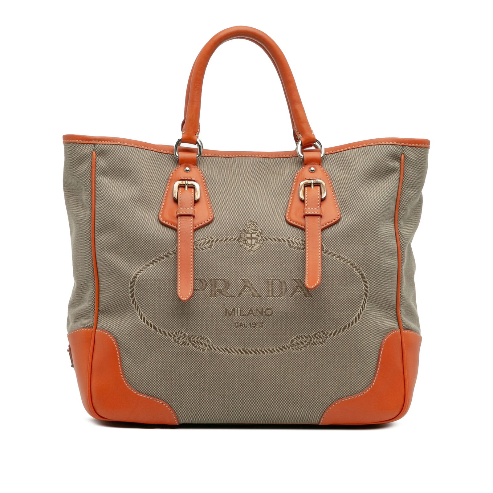 Prada Canvas Canapa Logo Brown Convertible Tote Bag: Prada Canvas Canapa Logo Brown Convertible Tote Bag The Prada Canvas Canapa Logo Convertible Tote is a stylish satchel crafted from durable canvas with luxurious leather trim. This versatile tote feat