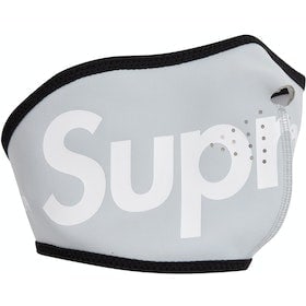 Authentic Supreme Windstopper Facemask Light Grey: Authentic Supreme Windstopper Facemask Light Grey This authentic Supreme Windstopper facemask in light grey is designed for ultimate protection against wind. It is crafted to provide comfort and warmt
