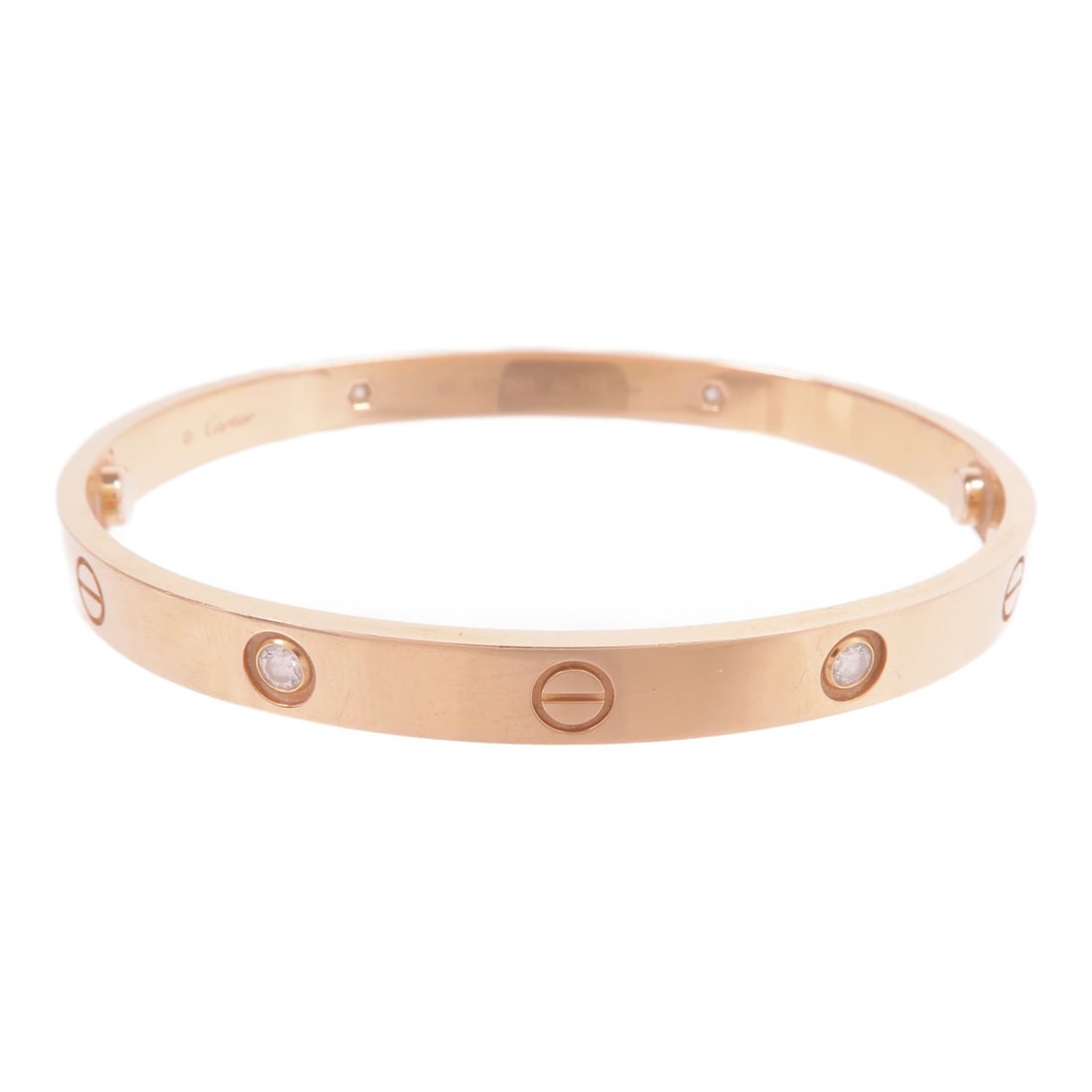 CARTIER Love Bracelet 4 Diamonds B6069917 18K Rose Gold (1 of 13)