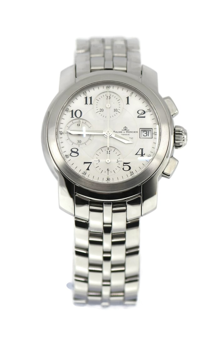 Baume & Mercier Capeland Chronograph Stainless Steel Watch Ref MV045216 with Box (1 of 3)