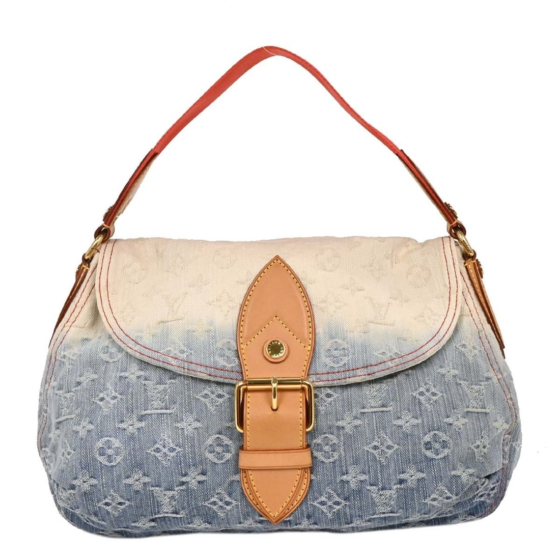 Louis Vuitton Blue Monogram Denim Sunshine Handbag M40416: Louis Vuitton Blue Monogram Denim Sunshine Handbag M40416 Introducing the Louis Vuitton Monogram Denim Sunshine Handbag, a stylish and functional accessory that combines luxury with practicality. Craf