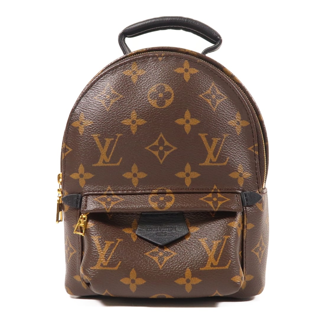 LOUIS VUITTON Palm Spring Mini Backpack M44873 Monogram Brown GHW: LOUIS VUITTON Palm Spring Mini Backpack M44873 Monogram Brown GHW Introducing the Louis Vuitton Palm Spring Mini Backpack, a stylish and functional ruck daypack crafted from durable PVC coated canvas.