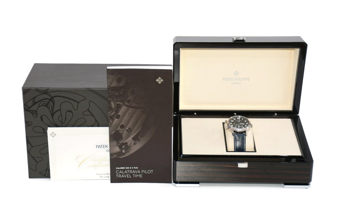 Patek Philippe Pilot Travel Time 18K White Gold Watch 5524G-001 Tiffany & Co - 6