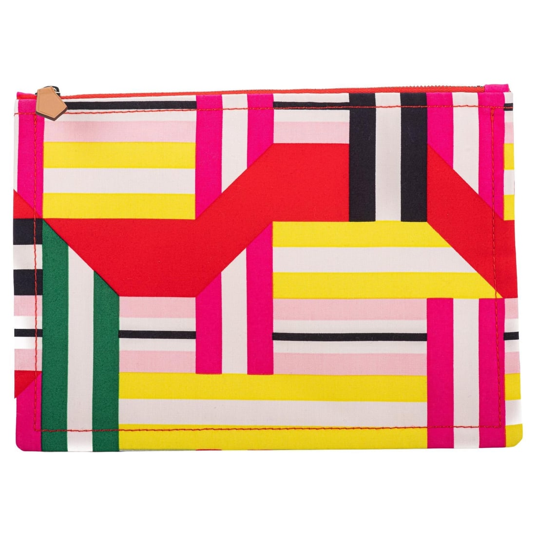 Hermes Zig Zag Multicolor Small Pouch S Label France: Hermes Zig Zag Multicolor Small Pouch S Label France Introducing the Hermes New Sangles En Zig Zag Small Case, a stylish multicolor toile pouch designed for versatility and elegance. Crafted in France