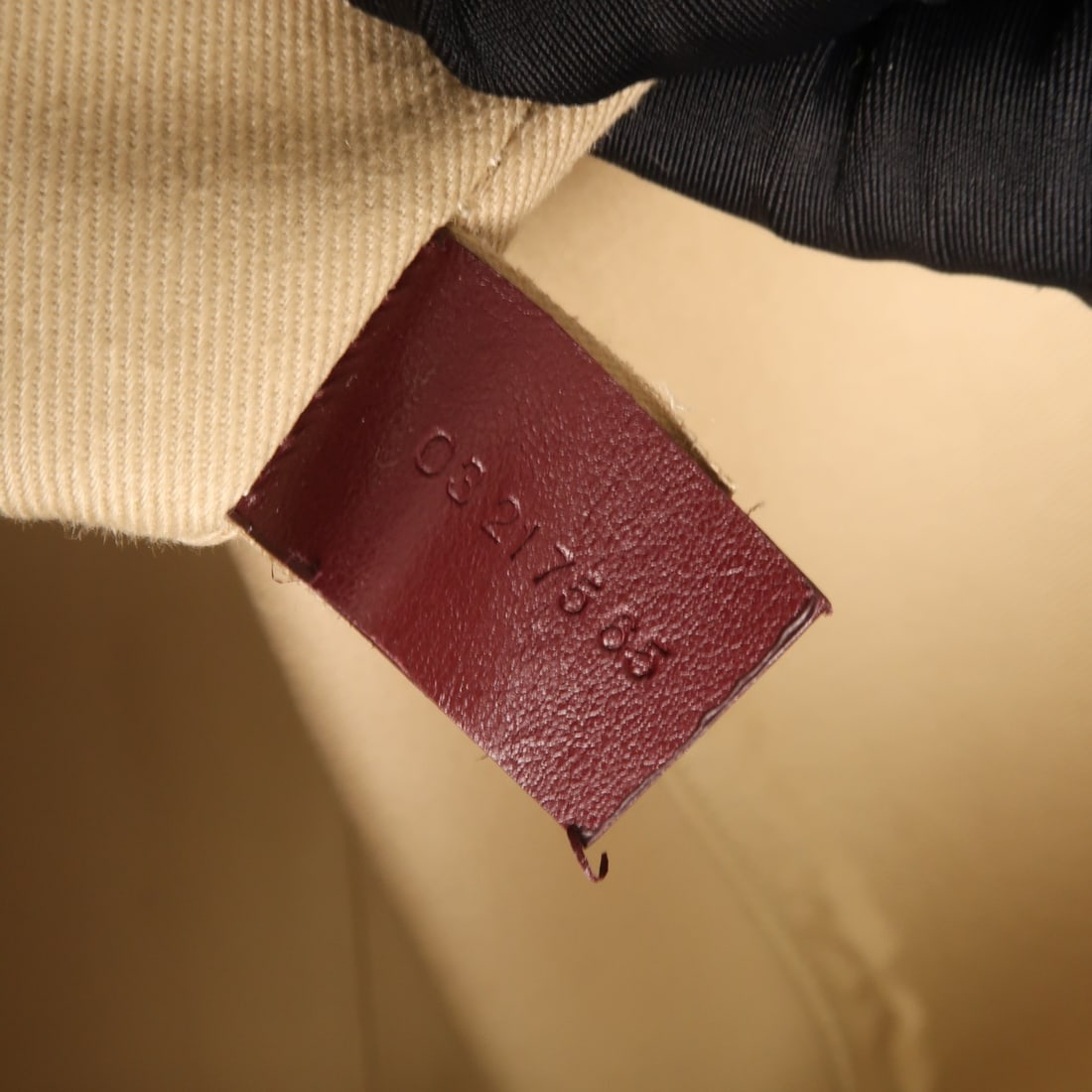 Chloe Woody Medium Tote Bag Linen Leather Beige Burgundy - 11