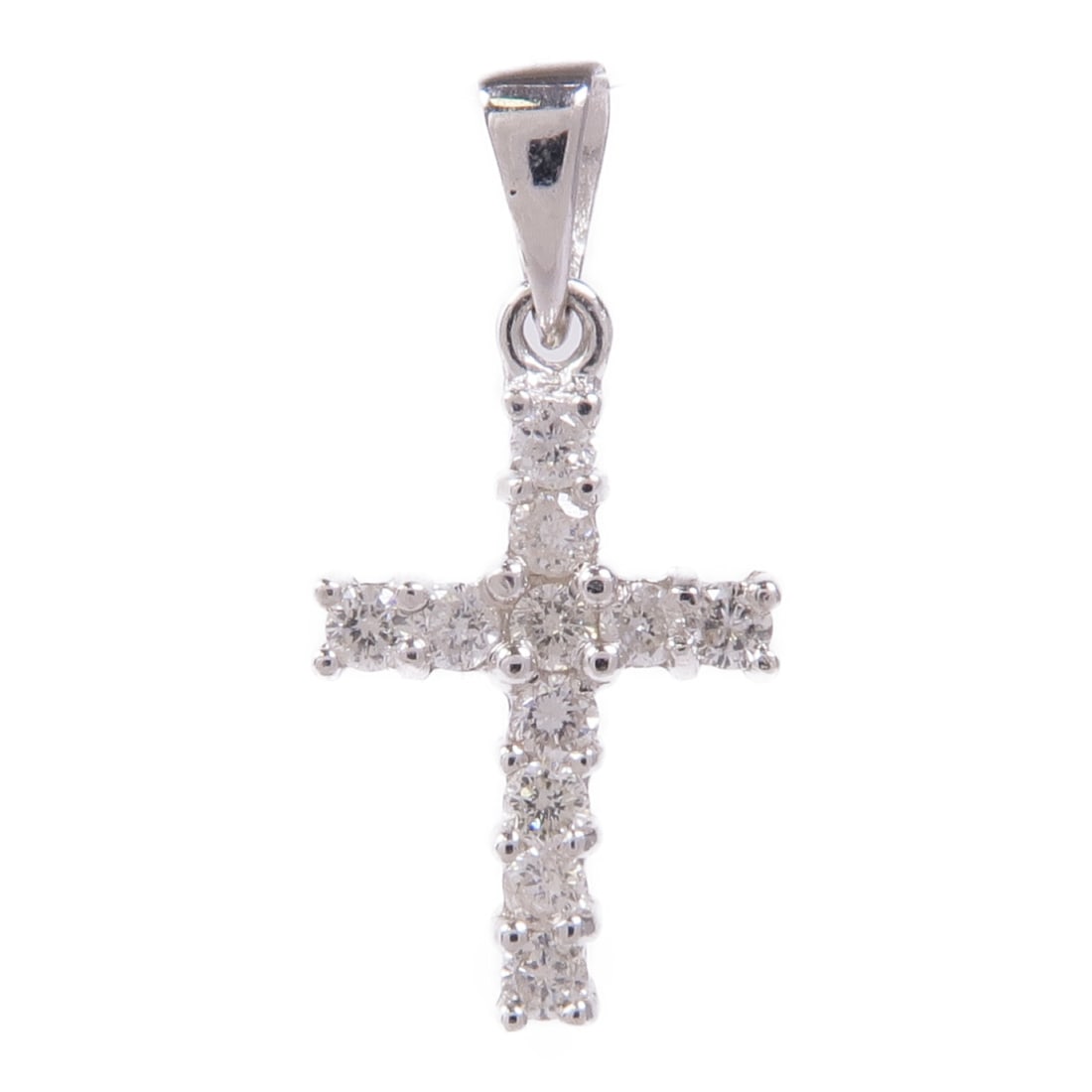 JEWELRY Diamond Pendant Top in 18K White Gold: JEWELRY Diamond Pendant Top in 18K White Gold This elegant pendant top features a stunning diamond set in luxurious 18K white gold (K18WG), offering a timeless and sophisticated accessory for any jewe