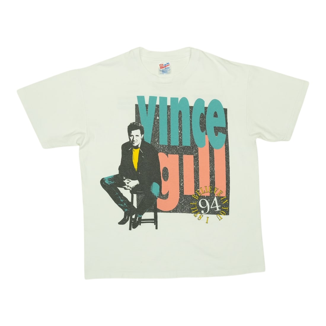 1994 Vince Gill I Still Believe In You Vintage Tour Shirt: 1994 Vince Gill I Still Believe In You Vintage Tour Shirt Celebrate vintage style with this original 1994 Vince Gill I Still Believe In You Tour Shirt. This genuine retro piece features vibrant front