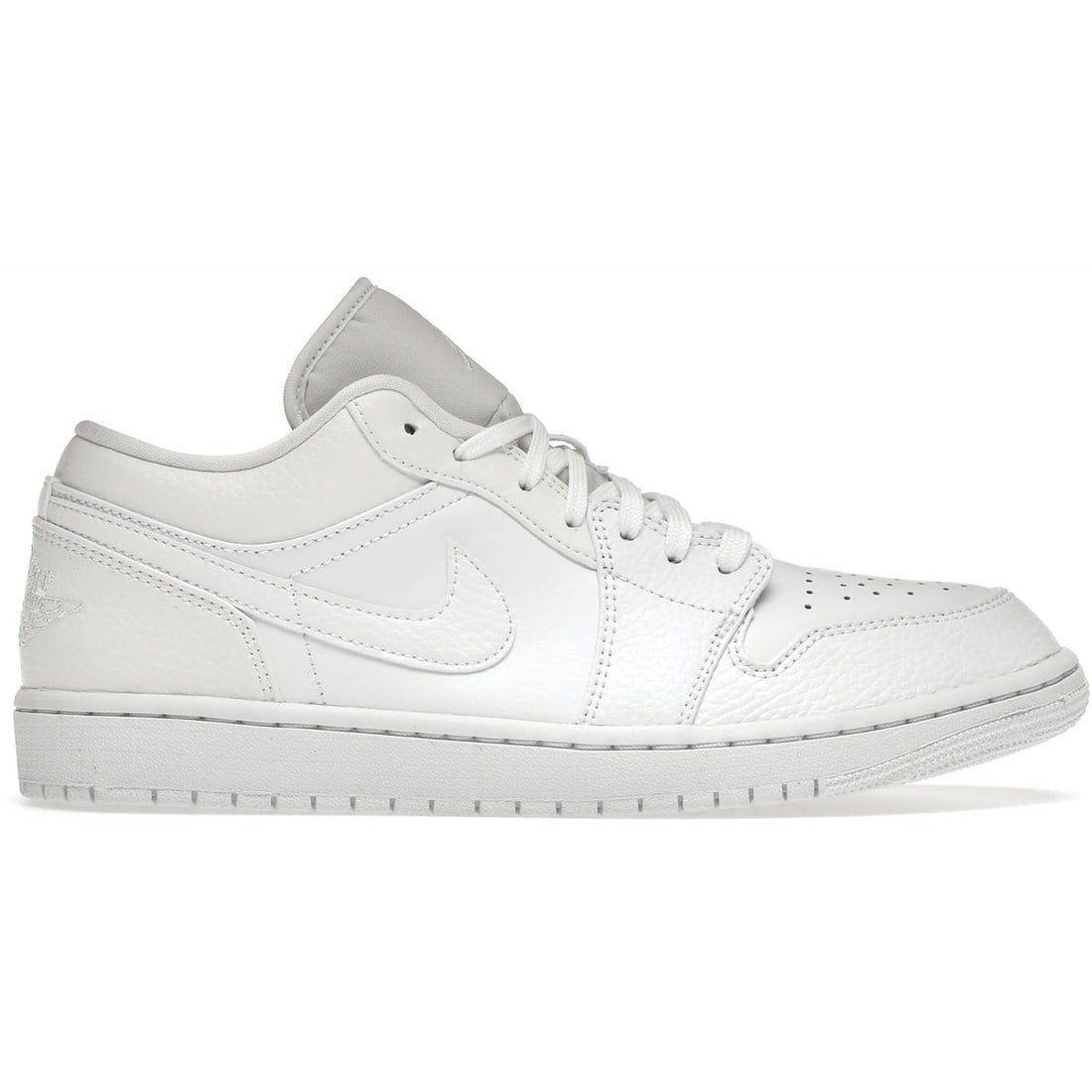 Authentic Nike Air Jordan 1 Low Triple White Size 12 M: Authentic Nike Air Jordan 1 Low Triple White Size 12 M Step up your sneaker game with the authentic Nike Jordan 1 Low in a pristine Triple White colorway. This stylish and versatile sneaker is perfect