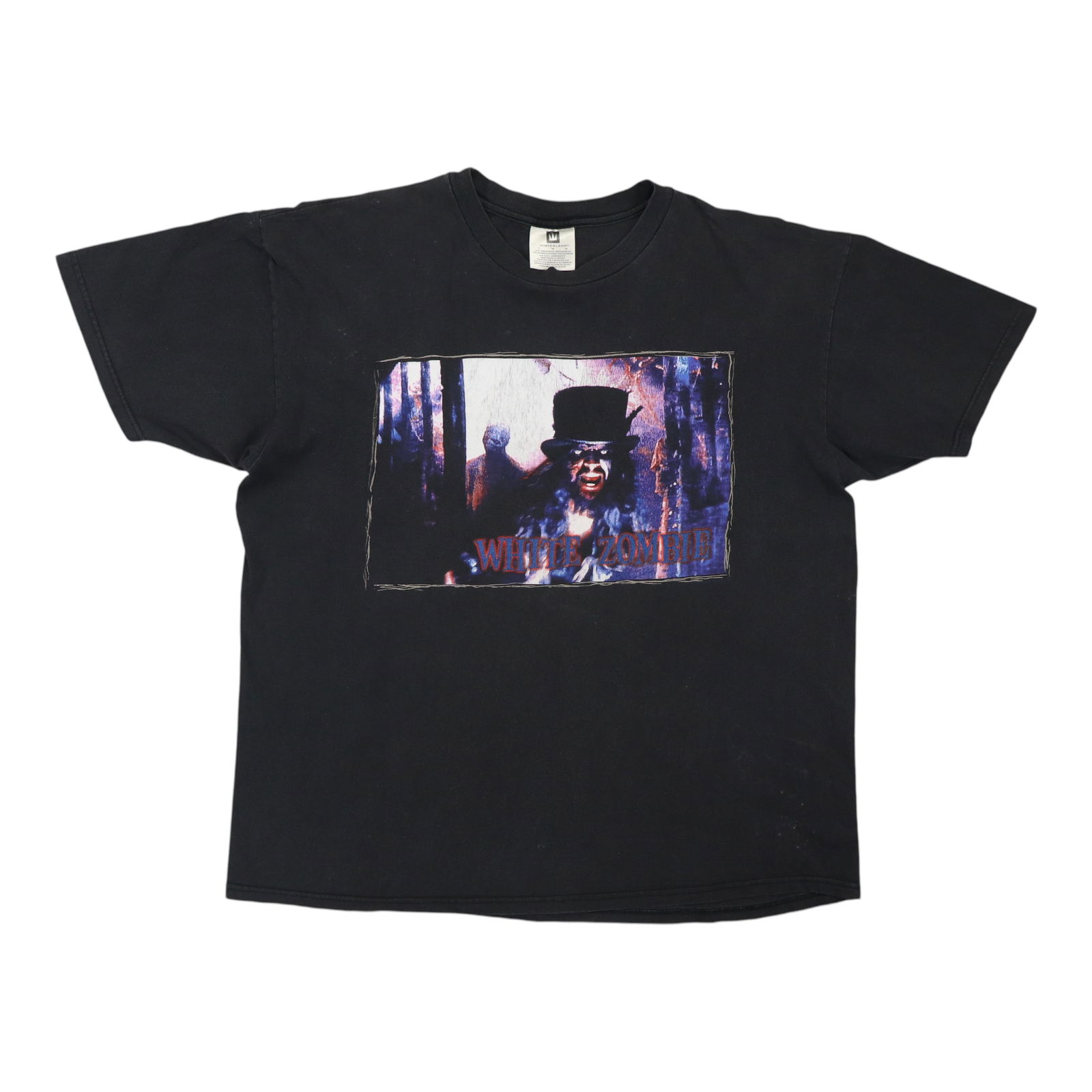 Authentic 1998 White Zombie Vintage Black Shirt with Graphics: Authentic 1998 White Zombie Vintage Black Shirt with Graphics This authentic vintage 1998 White Zombie shirt is a true collector's item, featuring striking front and back graphics. The shirt is made f