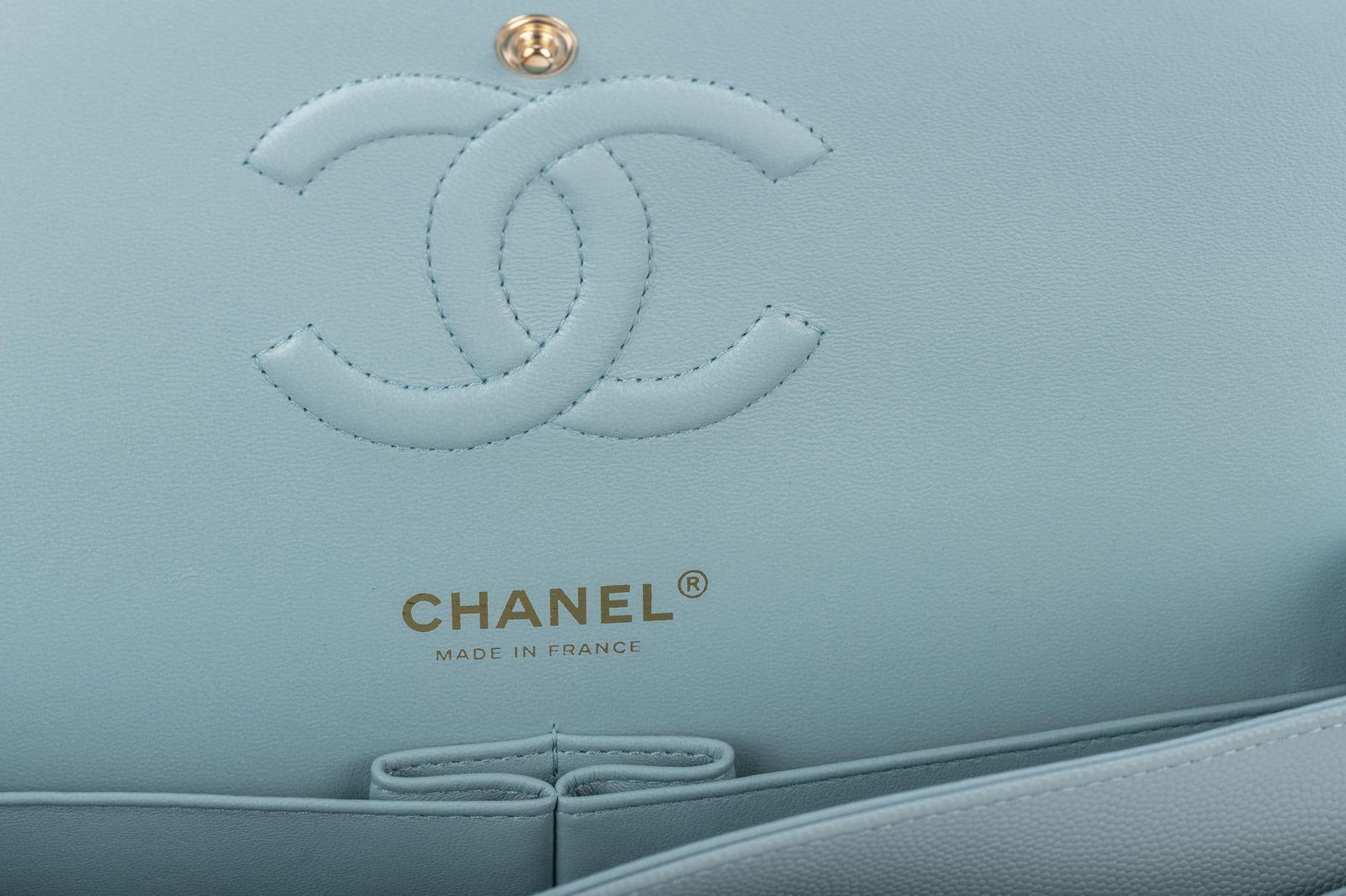 Chanel Celeste Caviar Double Flap Bag Collection 32 BNIB - 12