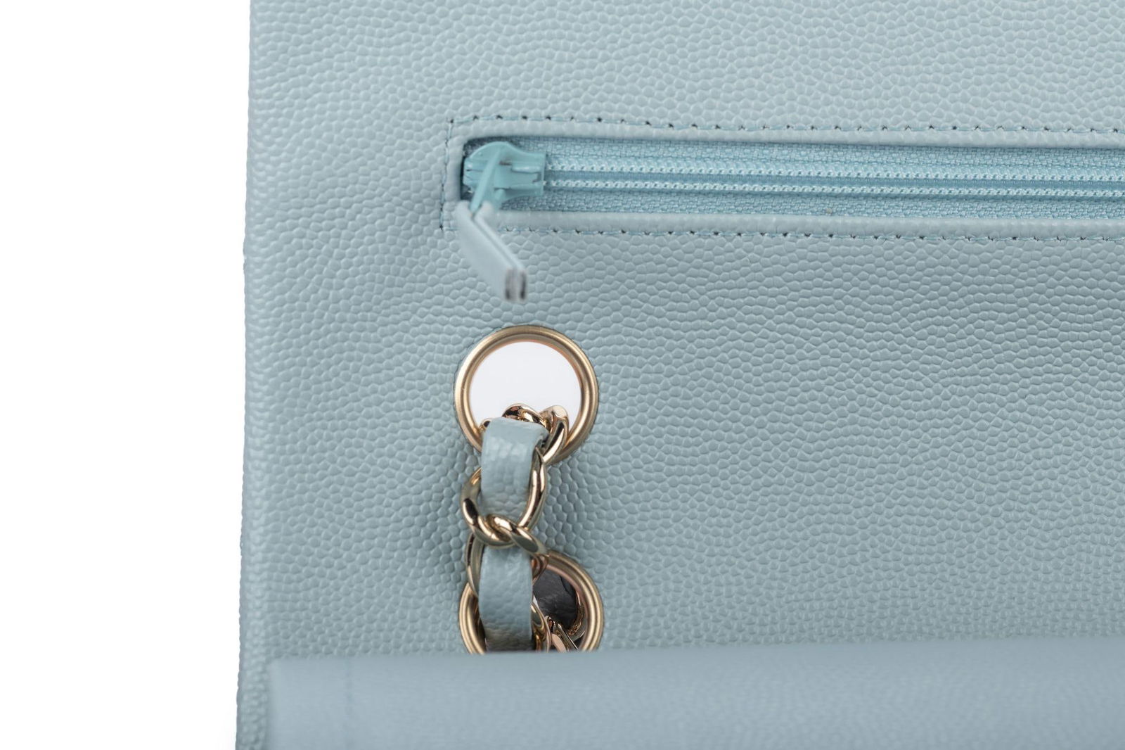 Chanel Celeste Caviar Double Flap Bag Collection 32 BNIB - 14