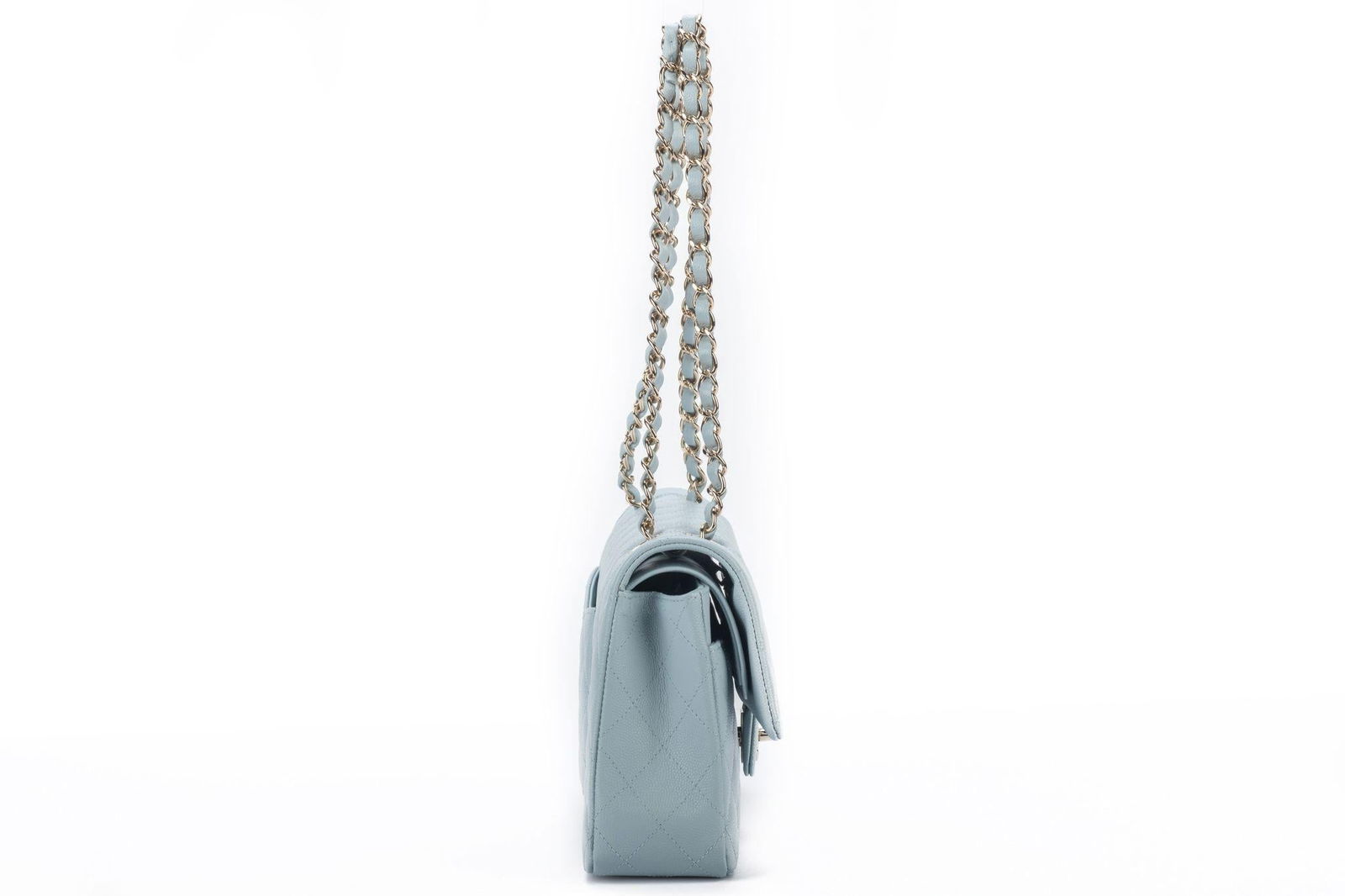 Chanel Celeste Caviar Double Flap Bag Collection 32 BNIB - 3