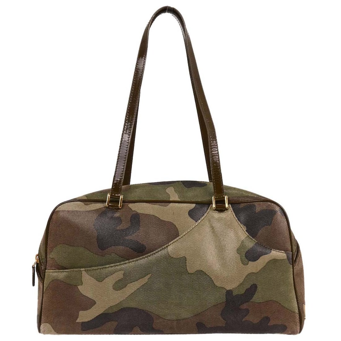 Dior Camouflage Leather Handbag MA-1000 Green Casual Style: Dior Camouflage Leather Handbag MA-1000 Green Casual Style Introducing the Christian Dior Camouflage Handbag MA-1000, a stylish accessory perfect for casual outings. This medium-sized handbag