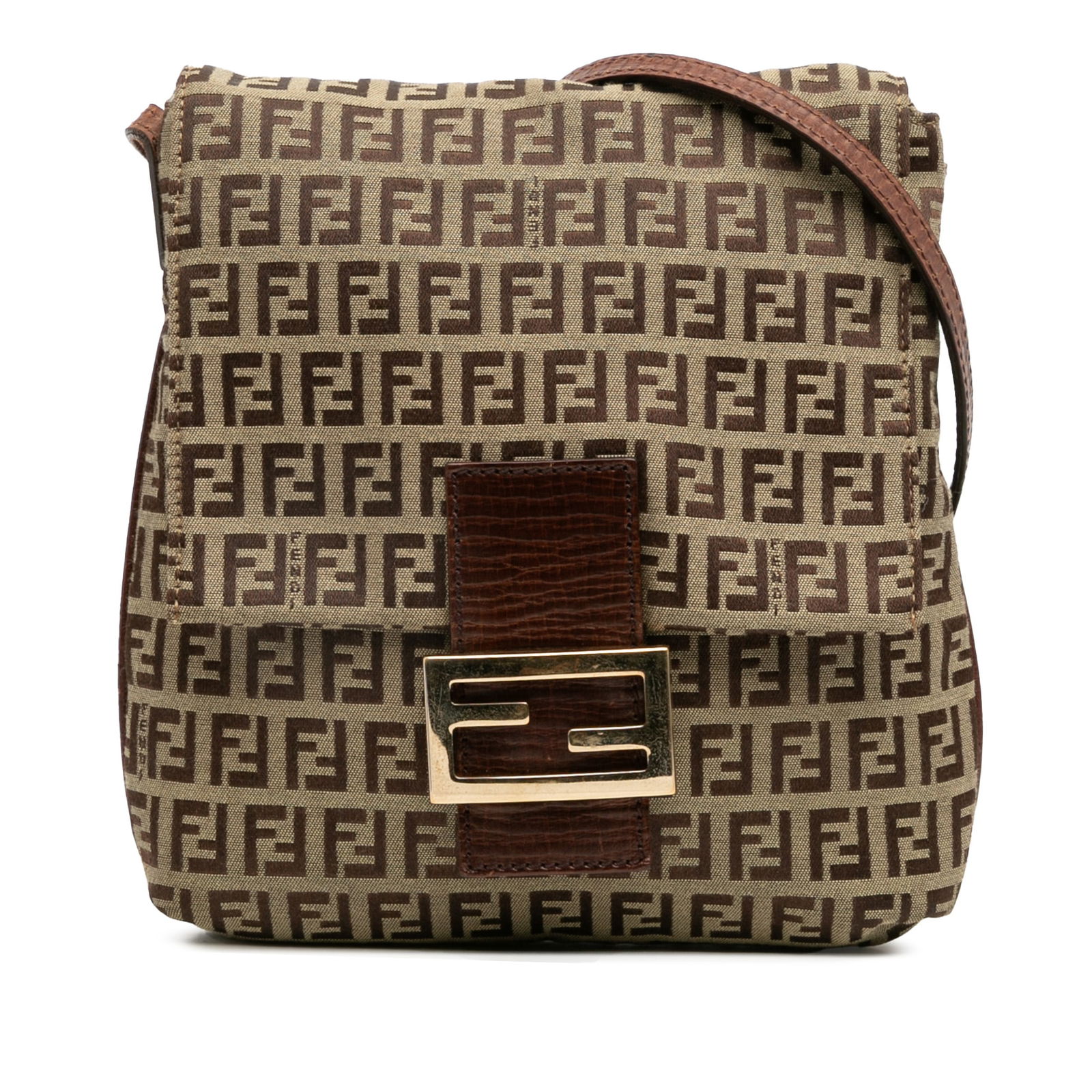 Fendi Zucchino Canvas Crossbody Bag Brown Italy: Fendi Zucchino Canvas Crossbody Bag Brown Italy This Fendi Zucchino Canvas Crossbody bag is a stylish and practical accessory. It is crafted from durable canvas and features an adjustable flat leather