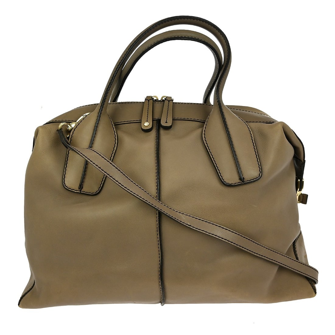 Tod's Brown Leather 2 Way Top Handle Handbag NQ02211 (1 of 10)