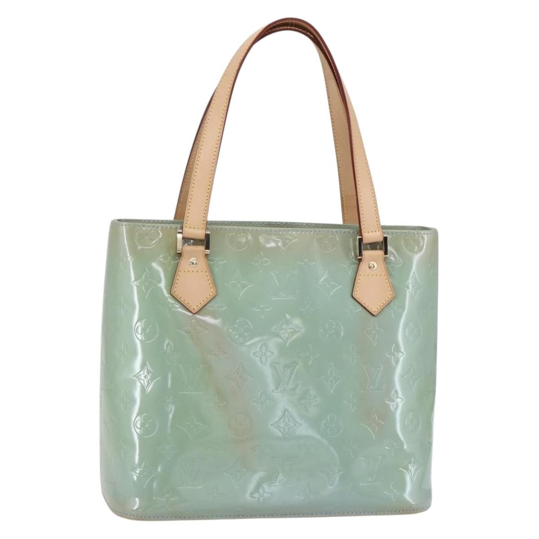 LOUIS VUITTON Monogram Vernis Houston Hand Bag Baby Blue M91005 Auth: LOUIS VUITTON Monogram Vernis Houston Hand Bag Baby Blue M91005 Auth This authentic LOUIS VUITTON Monogram Vernis Houston Hand Bag is a stunning accessory in a charming baby blue hue. Crafted from lux