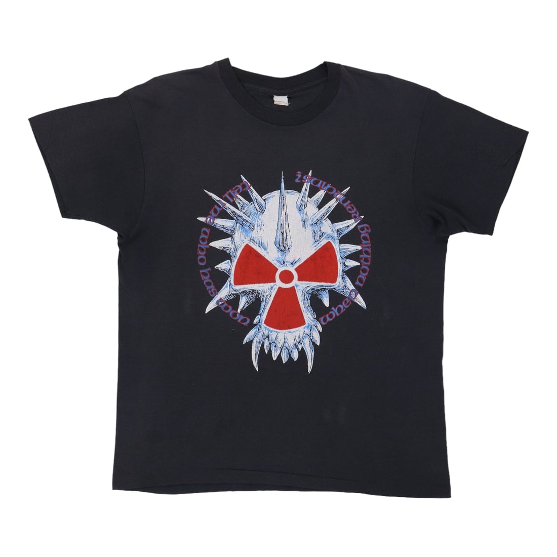 1985 Corrosion Of Conformity Vintage Black Shirt XL: 1985 Corrosion Of Conformity Vintage Black Shirt XL Discover a true vintage gem with this original 1985 Corrosion Of Conformity Holier Shirt. Crafted from a comfortable 50/50 poly/cotton blend, this s