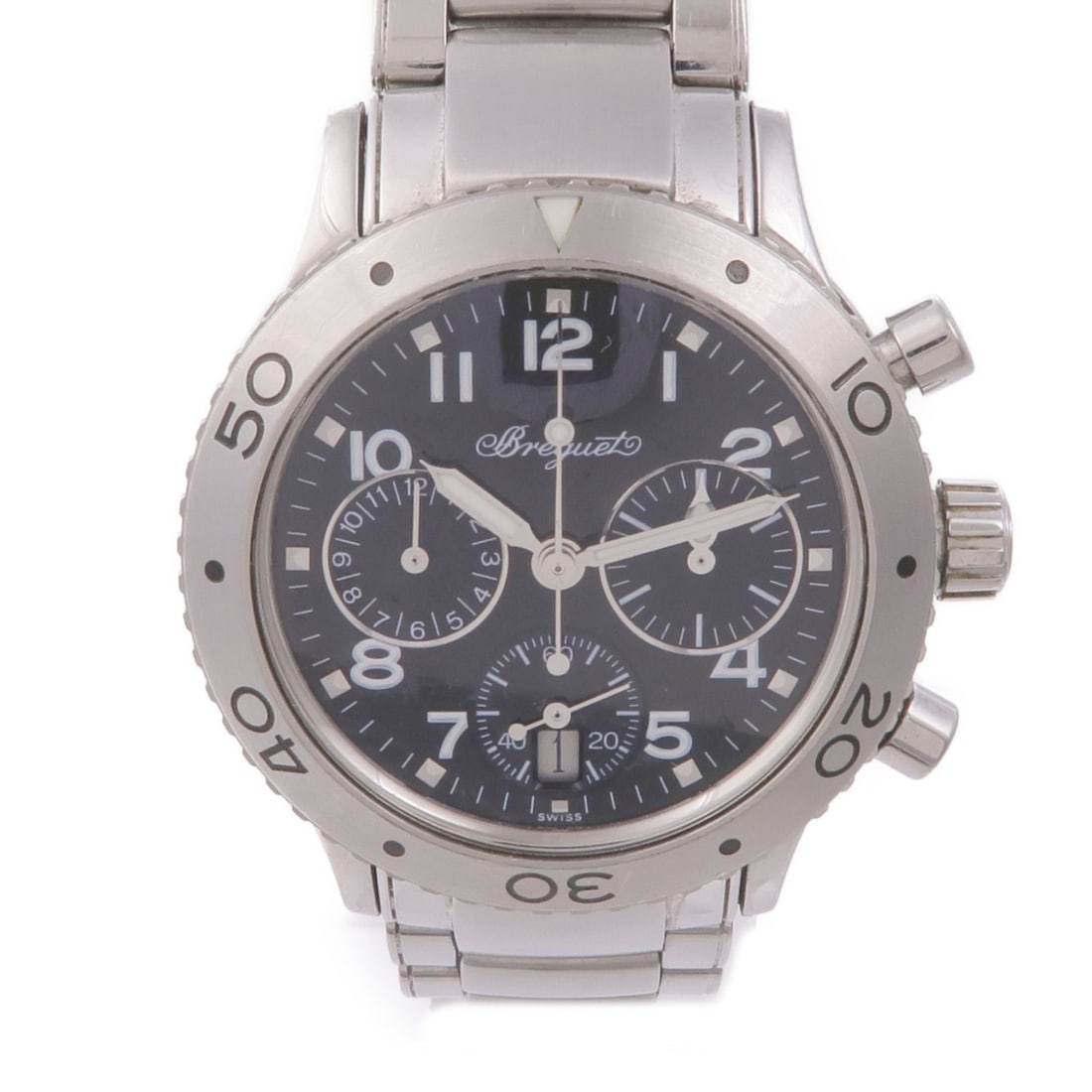 Breguet Type XX Automatic Stainless Steel Black Dial Watch: Breguet Type XX Automatic Stainless Steel Black Dial Watch Introducing the Breguet Type XX Automatic Watch, a sophisticated wristwatch crafted from durable stainless steel. This timepiece features a s
