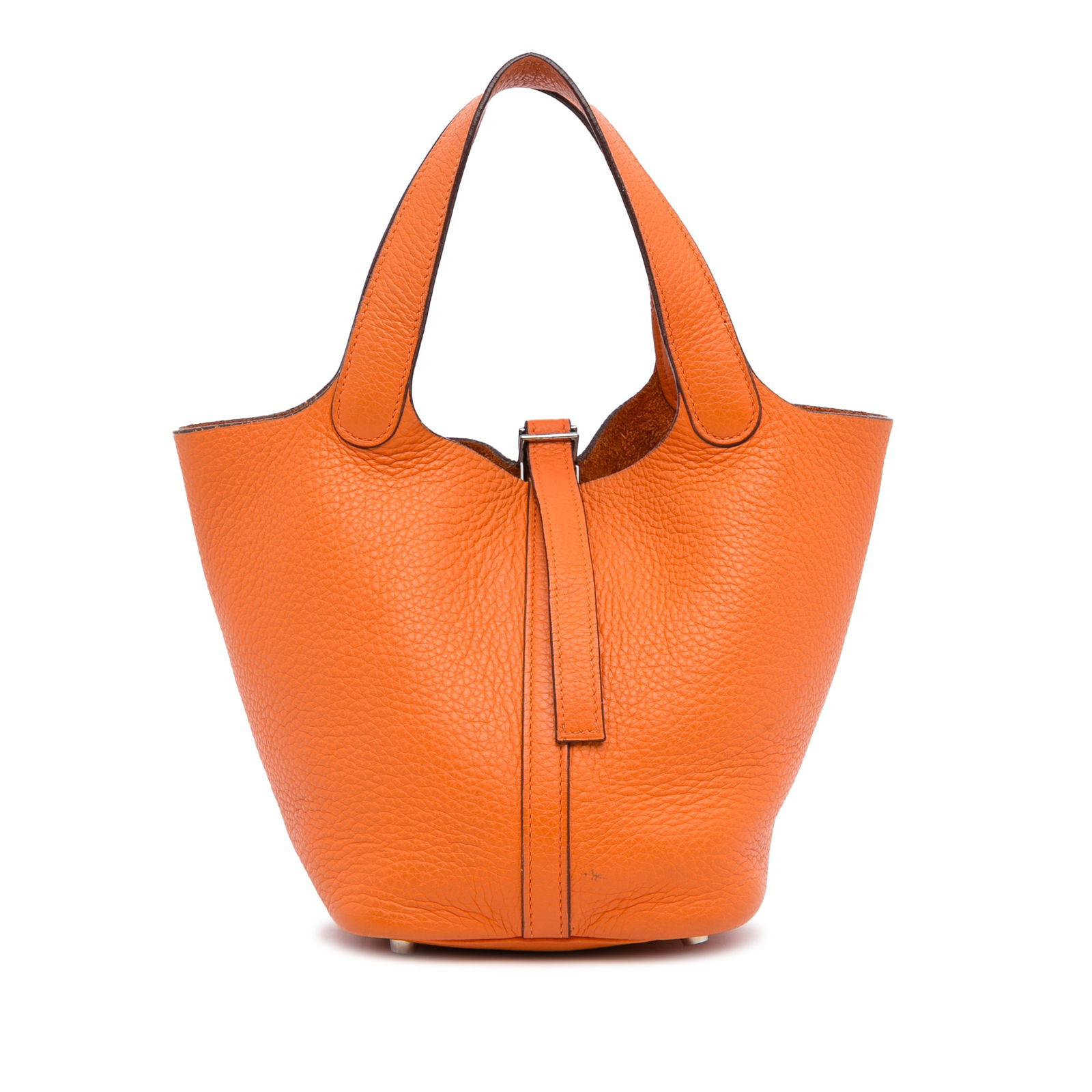 Hermes Clemence Picotin Lock 18 Orange Leather Bag (1 of 11)