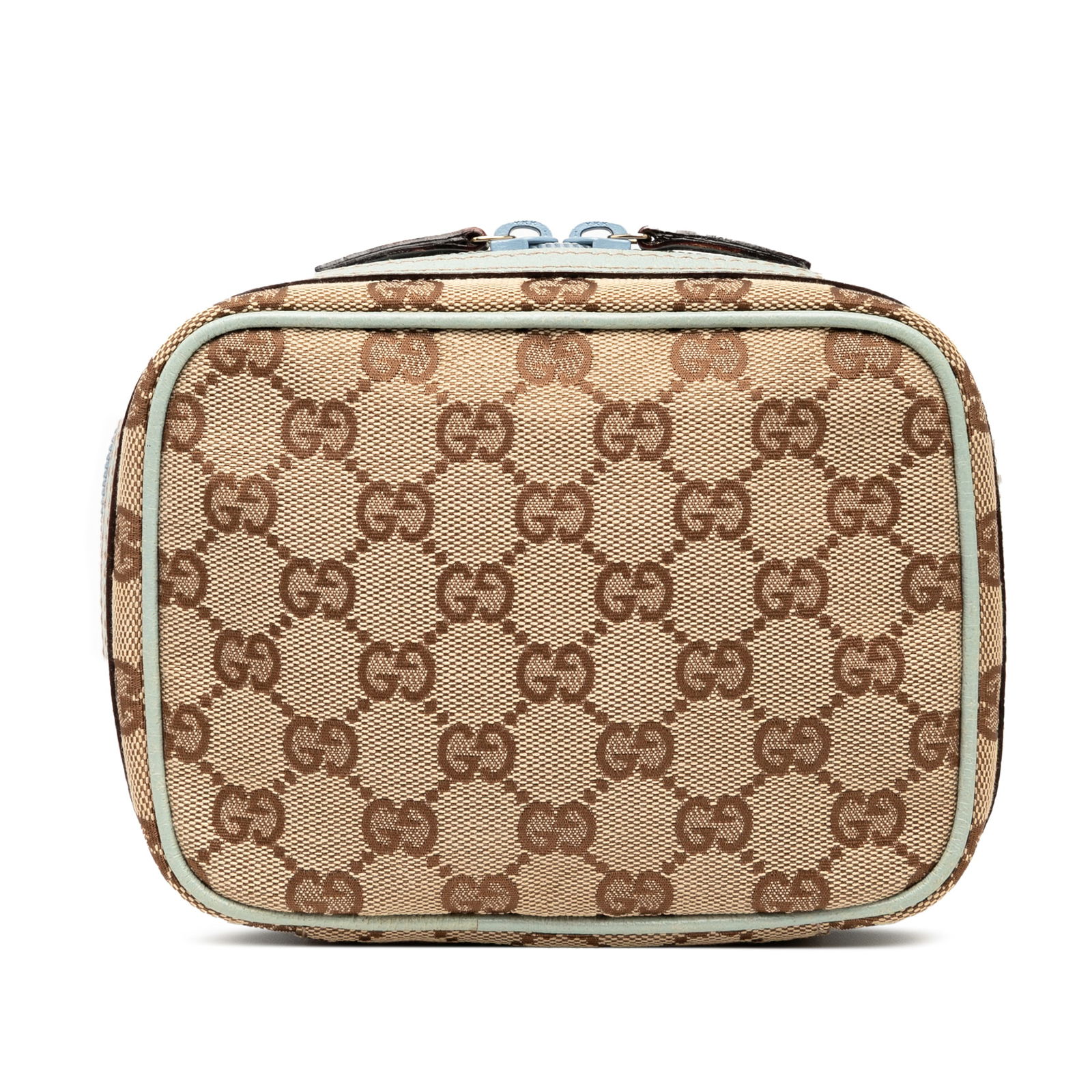 Gucci GG Canvas Pouch Brown Fabric Italy SLG (1 of 7)