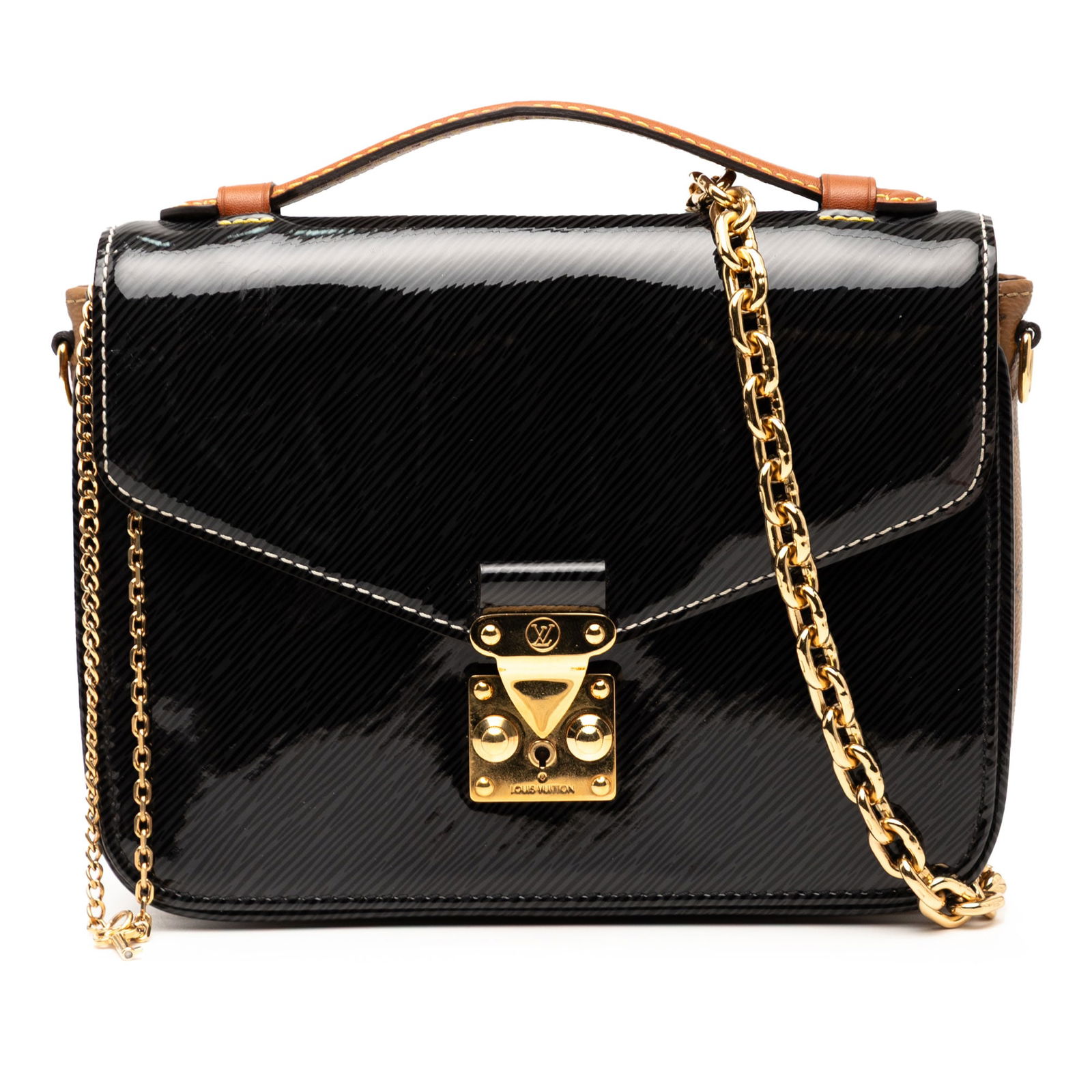 Louis Vuitton Shiny Epi Mini Pochette Metis Black Leather Bag (1 of 7)