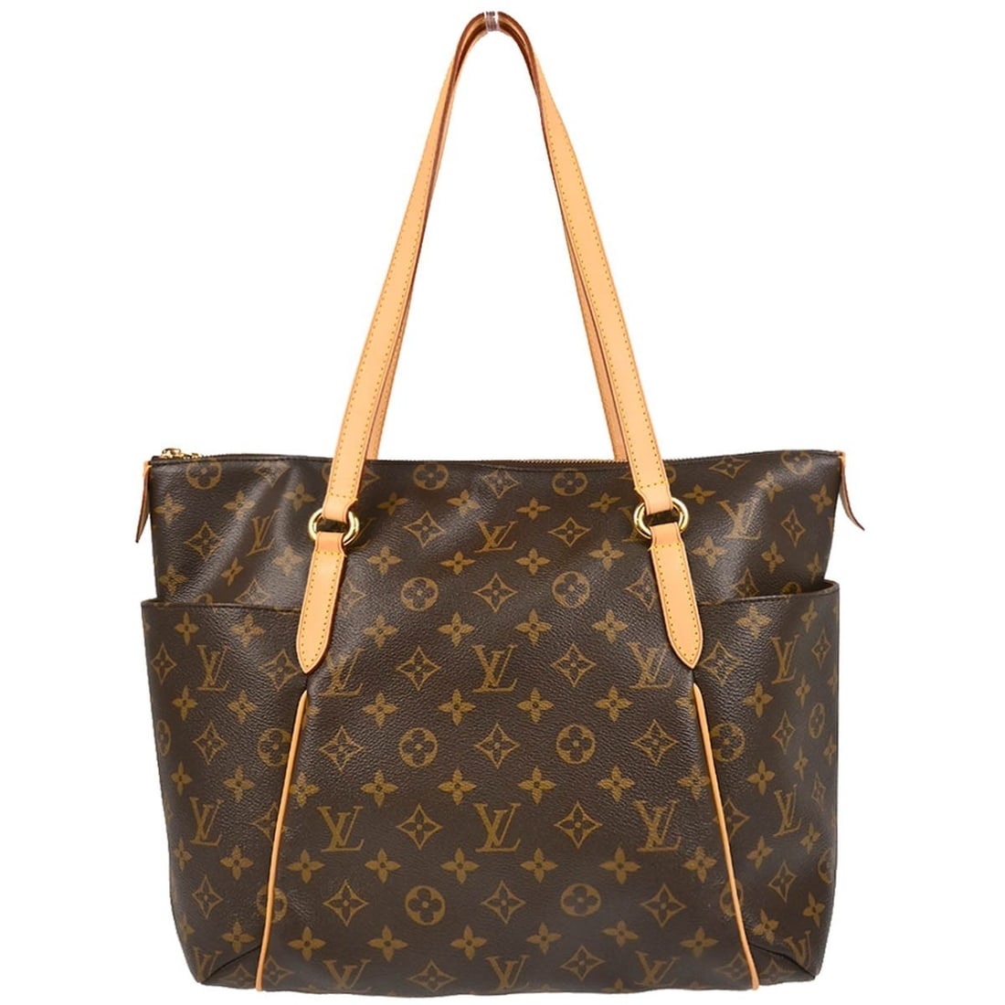 Louis Vuitton Monogram Totally MM Tote Bag M56689 Brown Canvas Leather (1 of 10)