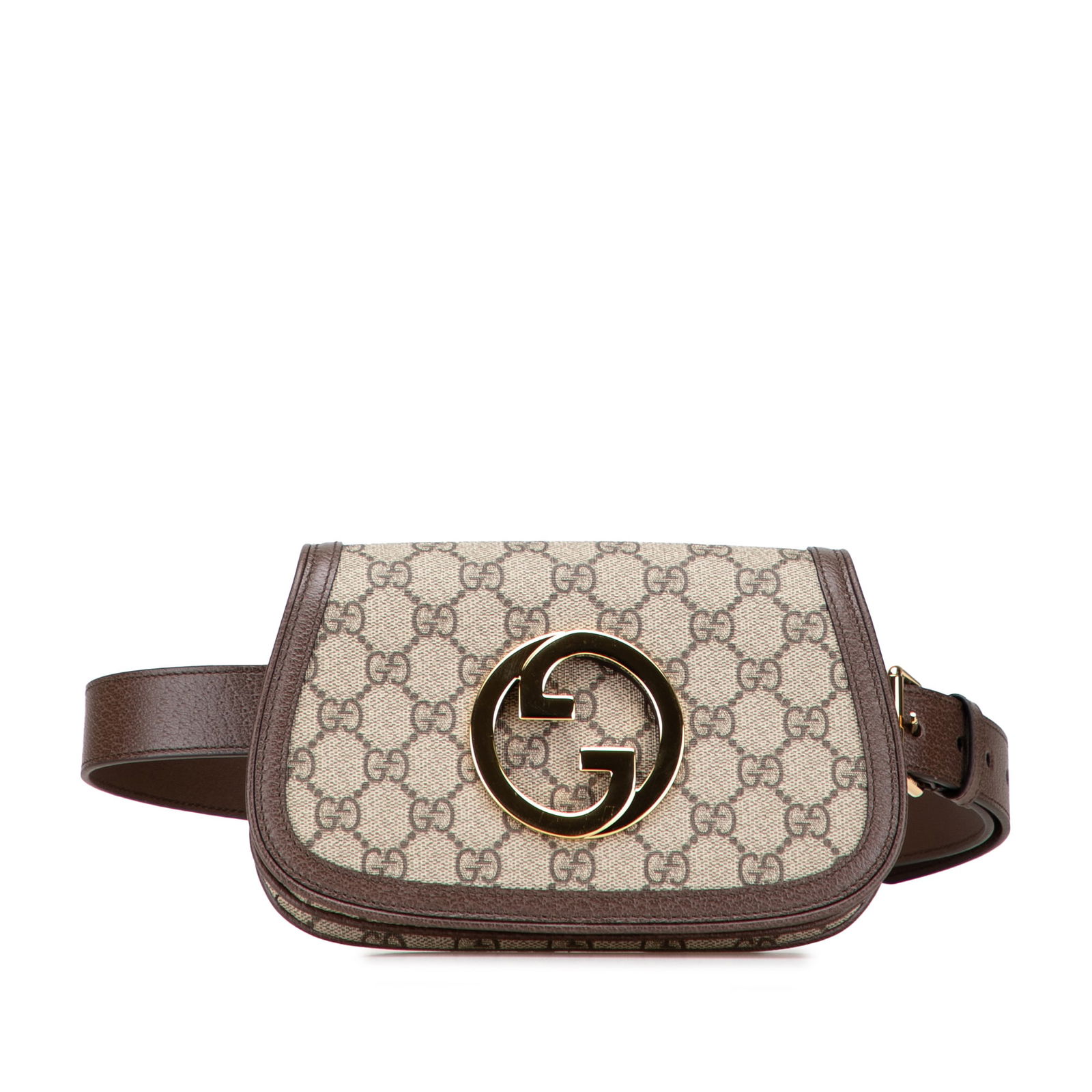 Gucci GG Supreme Blondie Belt Bag Coated Canvas Brown: Gucci GG Supreme Blondie Belt Bag Coated Canvas Brown The Gucci GG Supreme Blondie Belt Bag is a stylish accessory crafted from durable coated canvas. This bag features an adjustable flat waist strap
