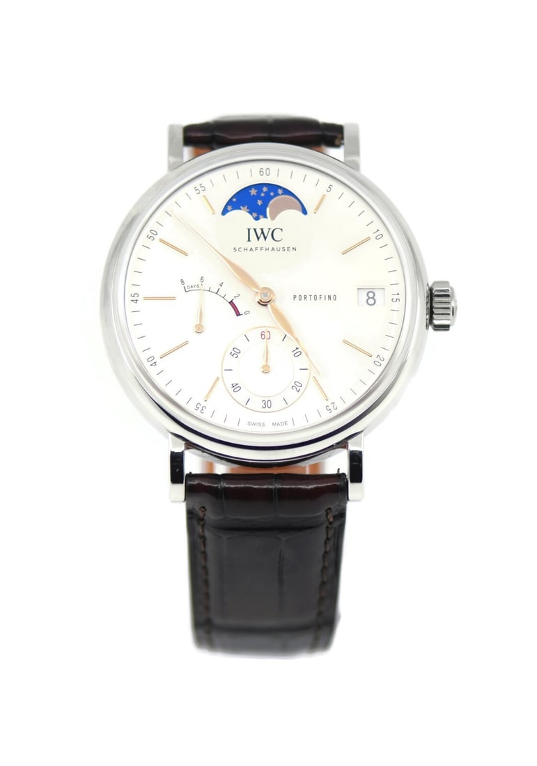 IWC Portofino IW516401 Moon Phase Stainless Steel Watch with Box and Papers: IWC Portofino IW516401 Moon Phase Stainless Steel Watch with Box and Papers The IWC Portofino Moon Phase Stainless Steel Watch IW516401 is a classic timepiece that combines elegance with functionality