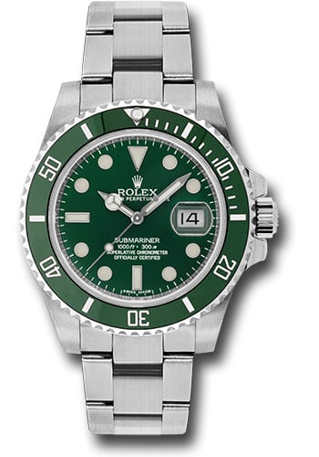 Rolex Submariner Green Dial Oyster Ref 116610LV 2016 with Warranty Card: Rolex Submariner Green Dial Oyster Ref 116610LV 2016 with Warranty Card This stunning Rolex Submariner features a striking green dial and is part of the iconic Submariner series. Crafted for men, it s