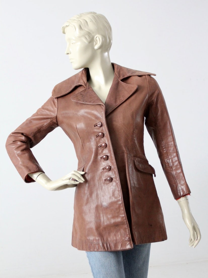 1970s North Beach Leather Company Chocolate Brown Jacket (1 of 10)