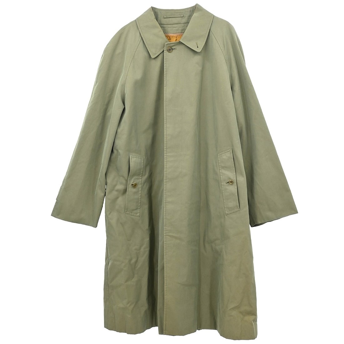 Burberrys Khaki Trench Coat 100% Cotton Long Sleeve Casual (1 of 11)