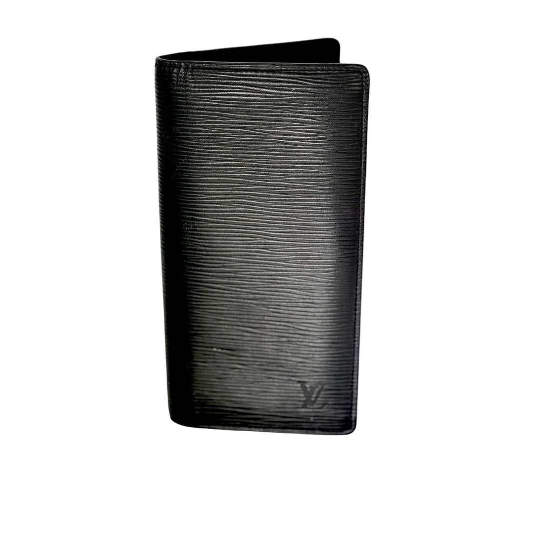 Louis Vuitton Epi Brazza Black Leather Trifold Wallet with Logo (1 of 10)
