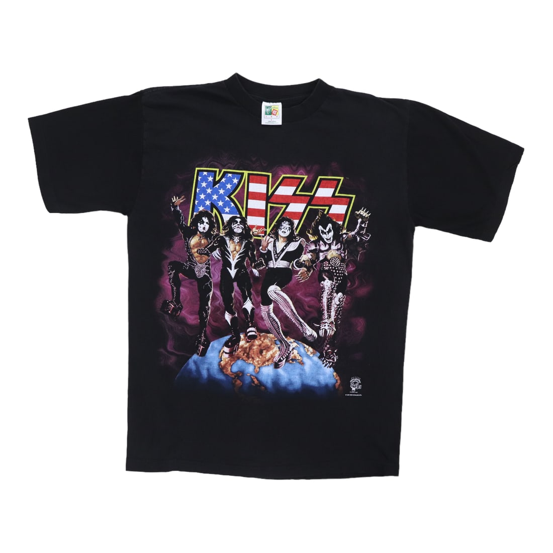 Vintage 1996 Kiss World Alive Tour T-Shirt Black Cotton (1 of 6)