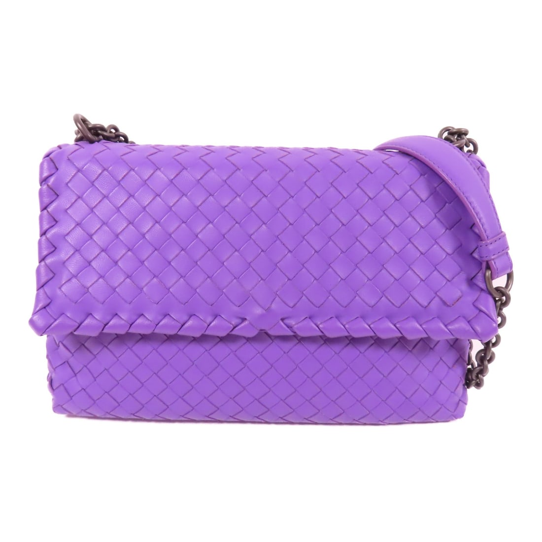Bottega Veneta Purple Lambskin Leather Shoulder Bag (1 of 15)