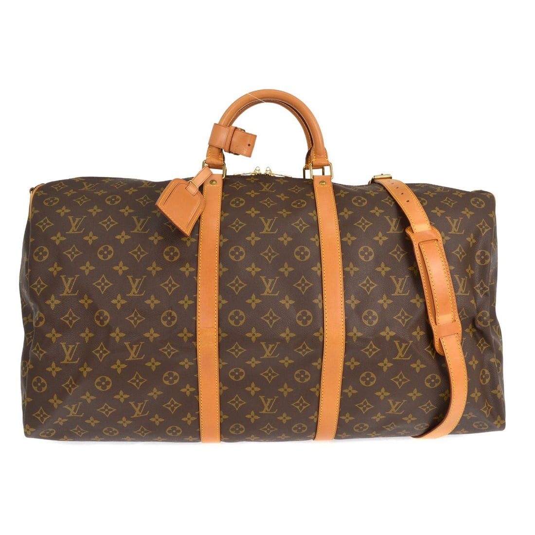 Louis Vuitton Monogram Keepall Bandouliere 60 Duffle Bag M41412 Travel Brown Canvas (1 of 9)
